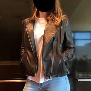 Calvin Klein Women's Moto Leather Jacket